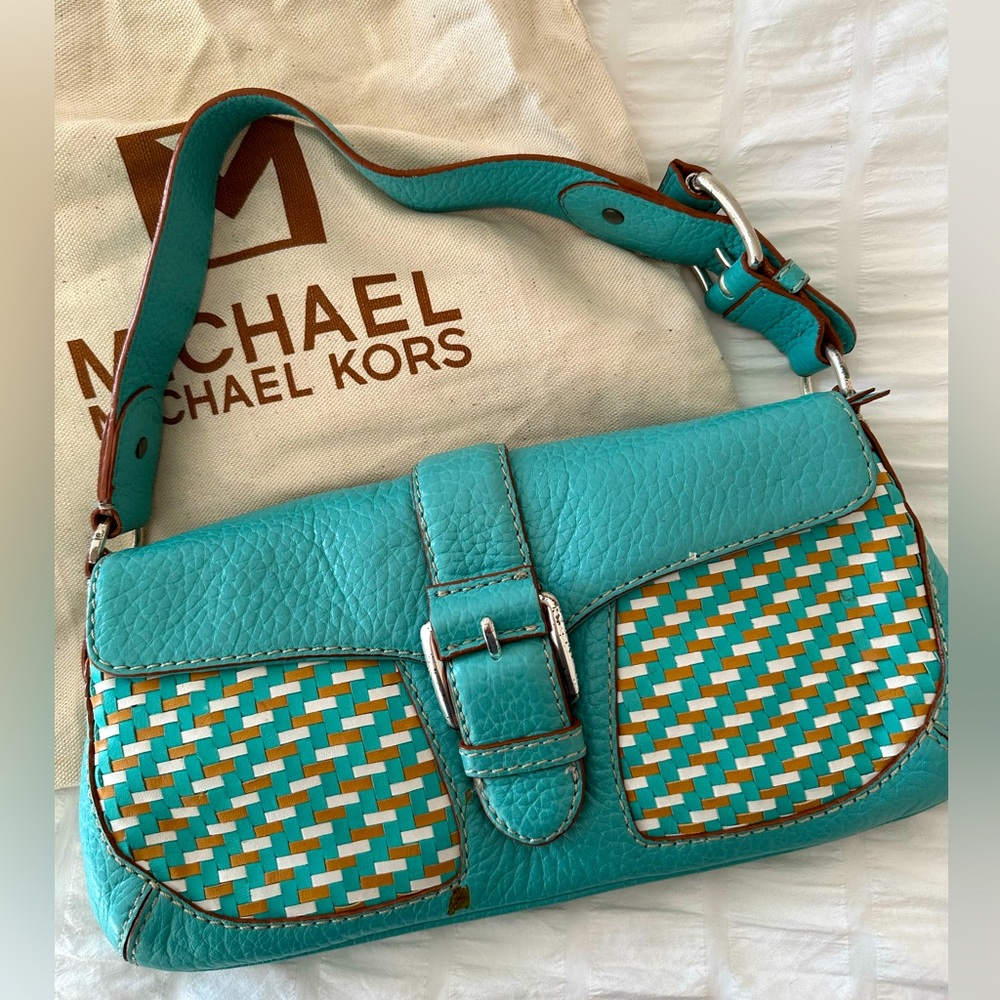 Michael Michael Kors leather woven handbag